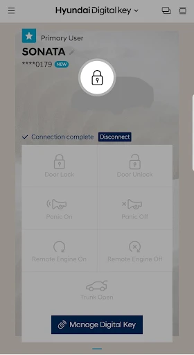Hyundai Digital Key screenshot