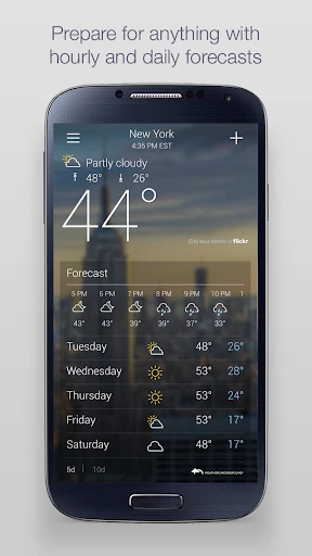 Yahoo Weather screenshot