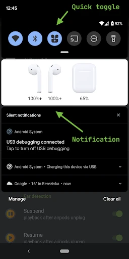 AndroPods - Airpods on Android screenshot