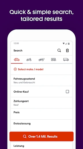 mobile.de - car market screenshot