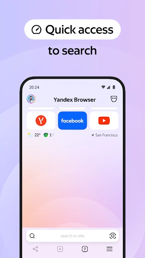 Yandex Browser with Protect screenshot