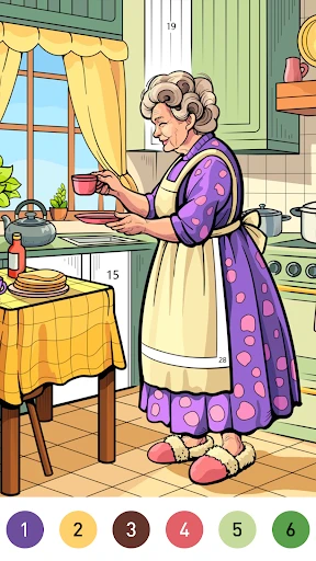 Interior Color by Number Book screenshot