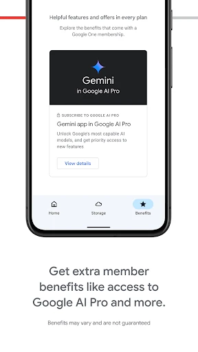 Google One screenshot