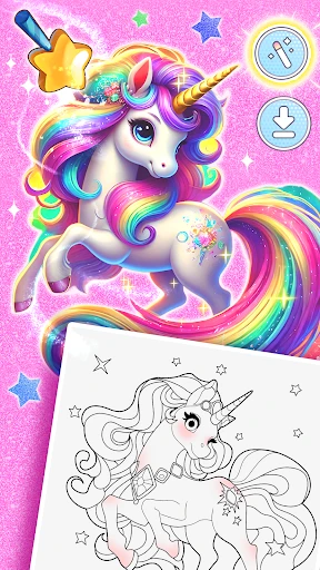 Princess Game Fantasy Coloring screenshot