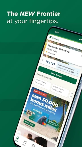 Frontier Airlines screenshot
