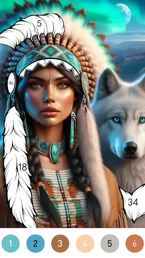 Fantasy Color By Number Game screenshot