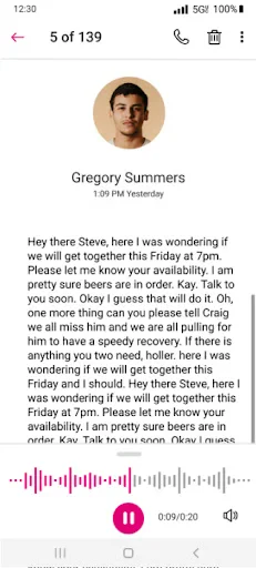 Visual Voicemail screenshot