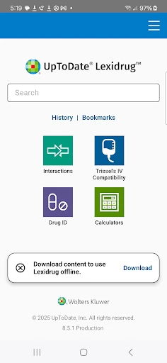 Uptodate Lexidrug screenshot