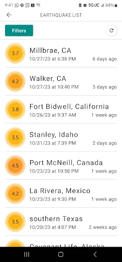 MyShake Earthquake Alerts screenshot