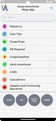 Vargo Anesthesia Mega App screenshot