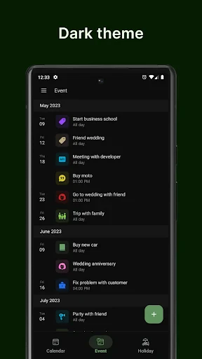 Holiday Calendar screenshot