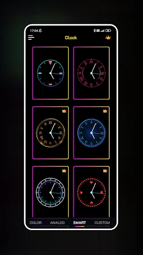 Neon Clock Wallpaper screenshot