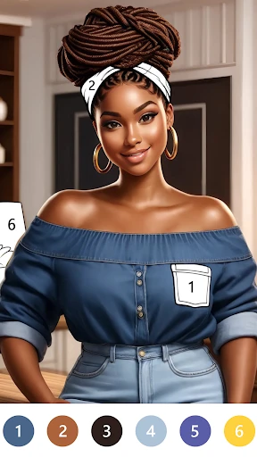 Black Color Paint By Number screenshot