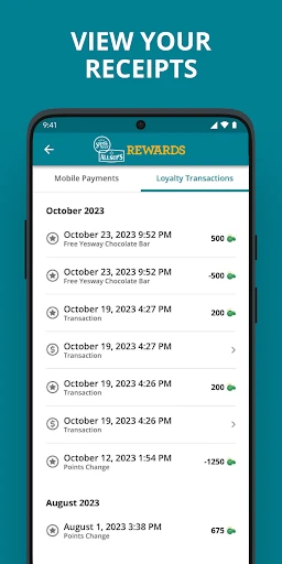 Yesway & Allsup’s Rewards screenshot