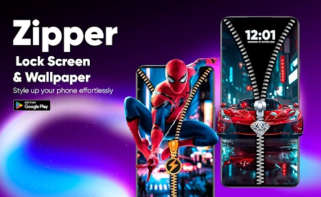 Zipper Lock Screen & Wallpaper screenshot