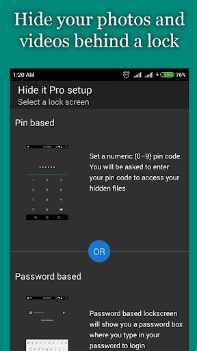 Hide Photos, Video and App Loc screenshot