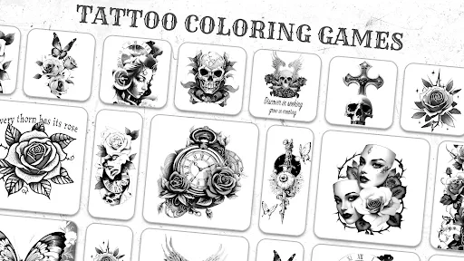Tattoo Coloring games screenshot