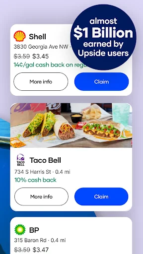 Upside: Cash Back - Gas & Food screenshot