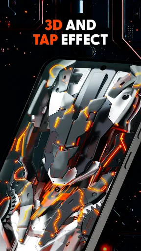 Futuristic 3D Tech Wallpaper screenshot