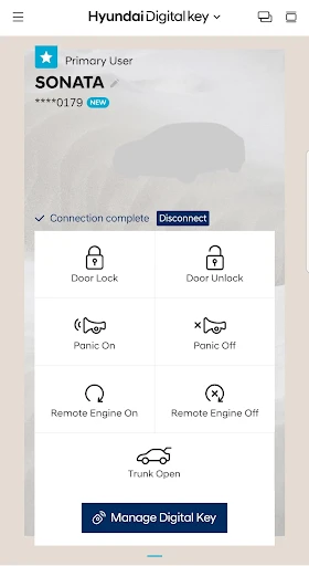 Hyundai Digital Key screenshot