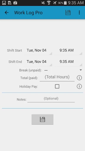Work Log Pro screenshot