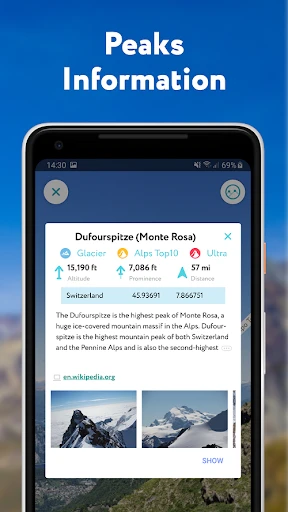 PeakVisor - 3D Maps & Peaks ID screenshot