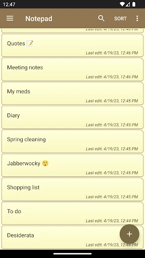 Notepad - simple notes screenshot