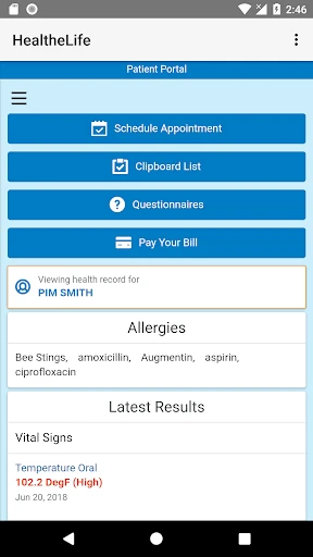 HealtheLife screenshot