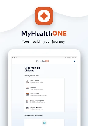 MyHealthONE screenshot