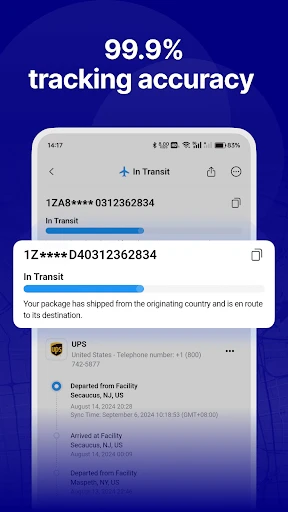 17TRACK Package Tracker screenshot