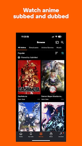 Crunchyroll screenshot