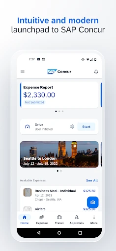 SAP Concur screenshot