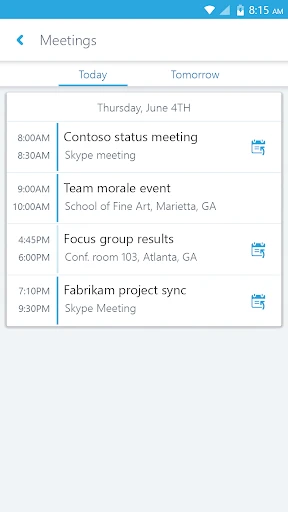 Skype for Business for Android screenshot