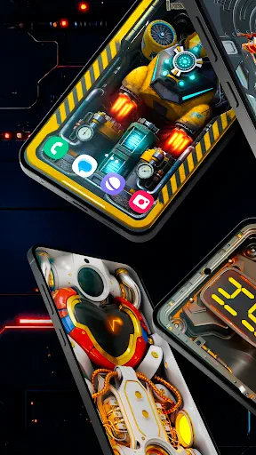 Futuristic 3D Tech Wallpaper screenshot