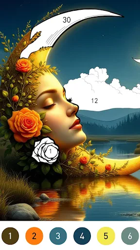 Fantasy Color By Number Game screenshot